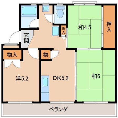 太田団地 B棟の物件間取画像